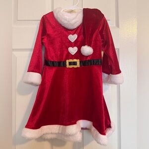 H&M Kids Red Santa Dress with Hat 3T-4T